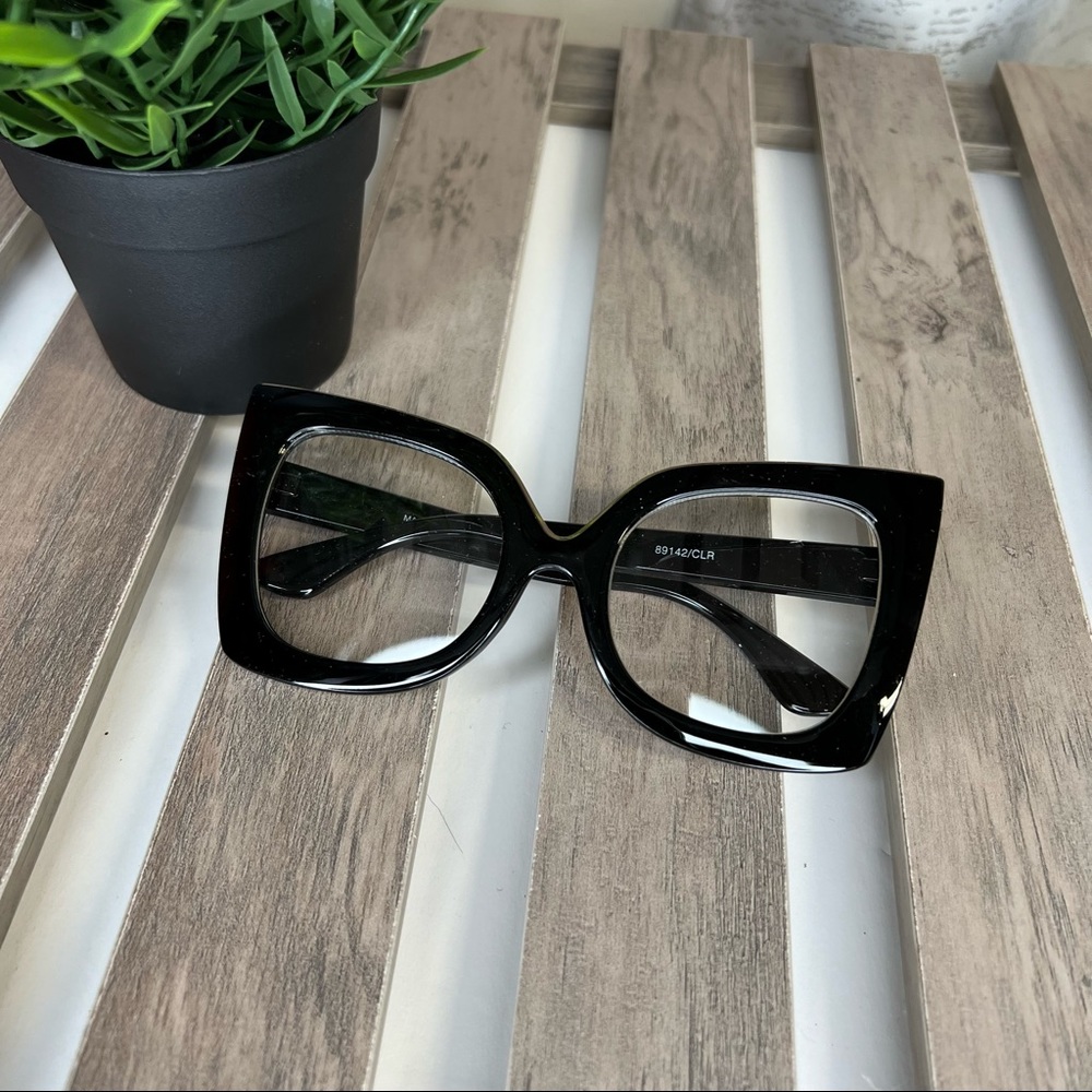 Large Fashion Clear Glasses